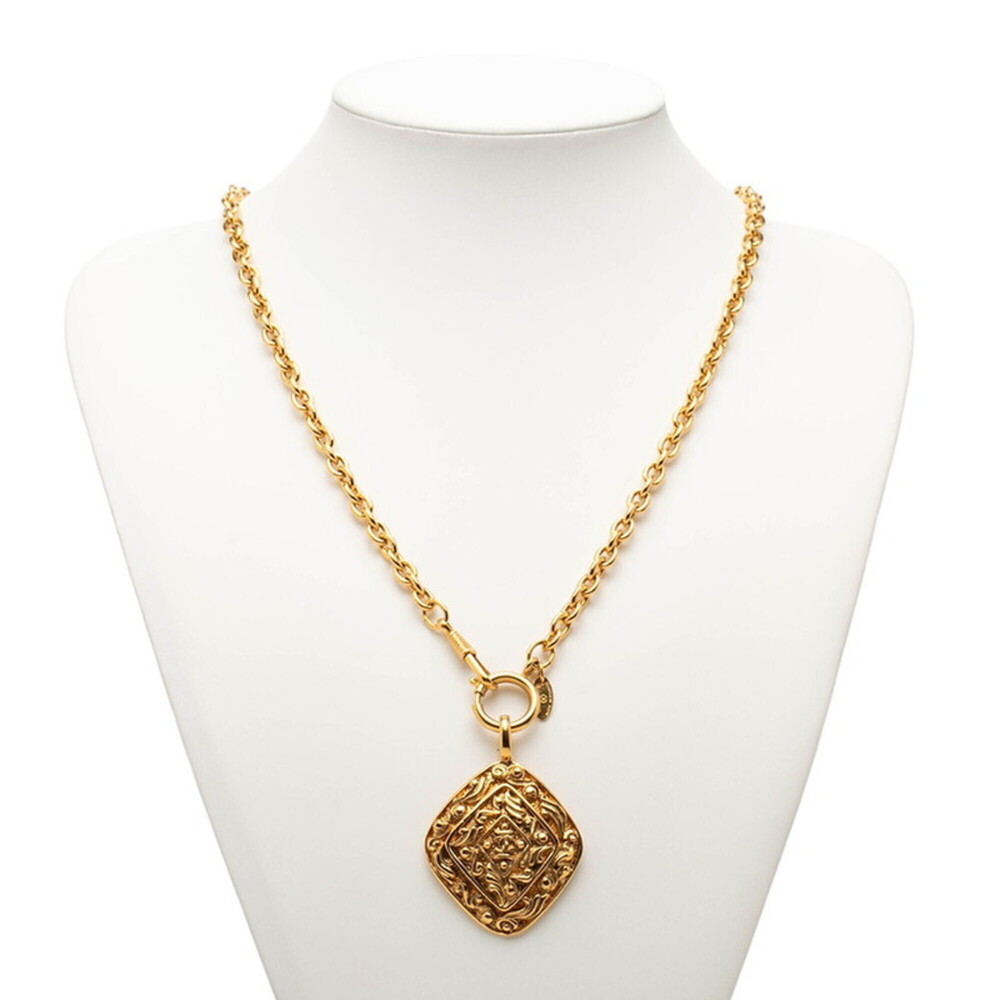 CHANEL Authentic Vintage Gold Logo Necklace - Picture 6 of 6